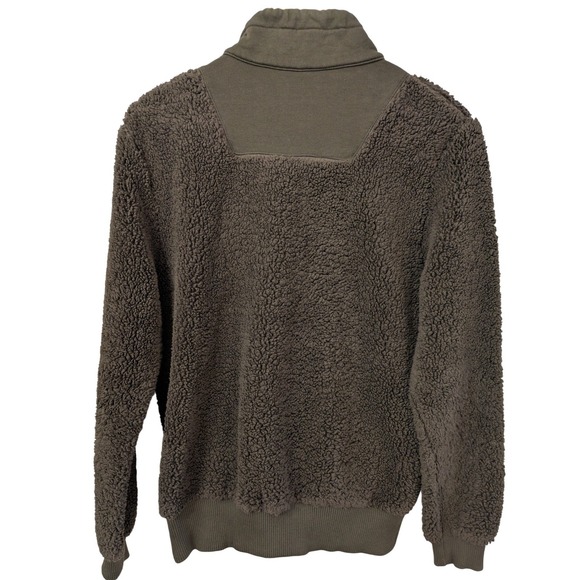 Sweaty Betty London Sherpa Quarter Zip Pullover Sweatshirt Olive Green Womens S - Picture 3 of 8